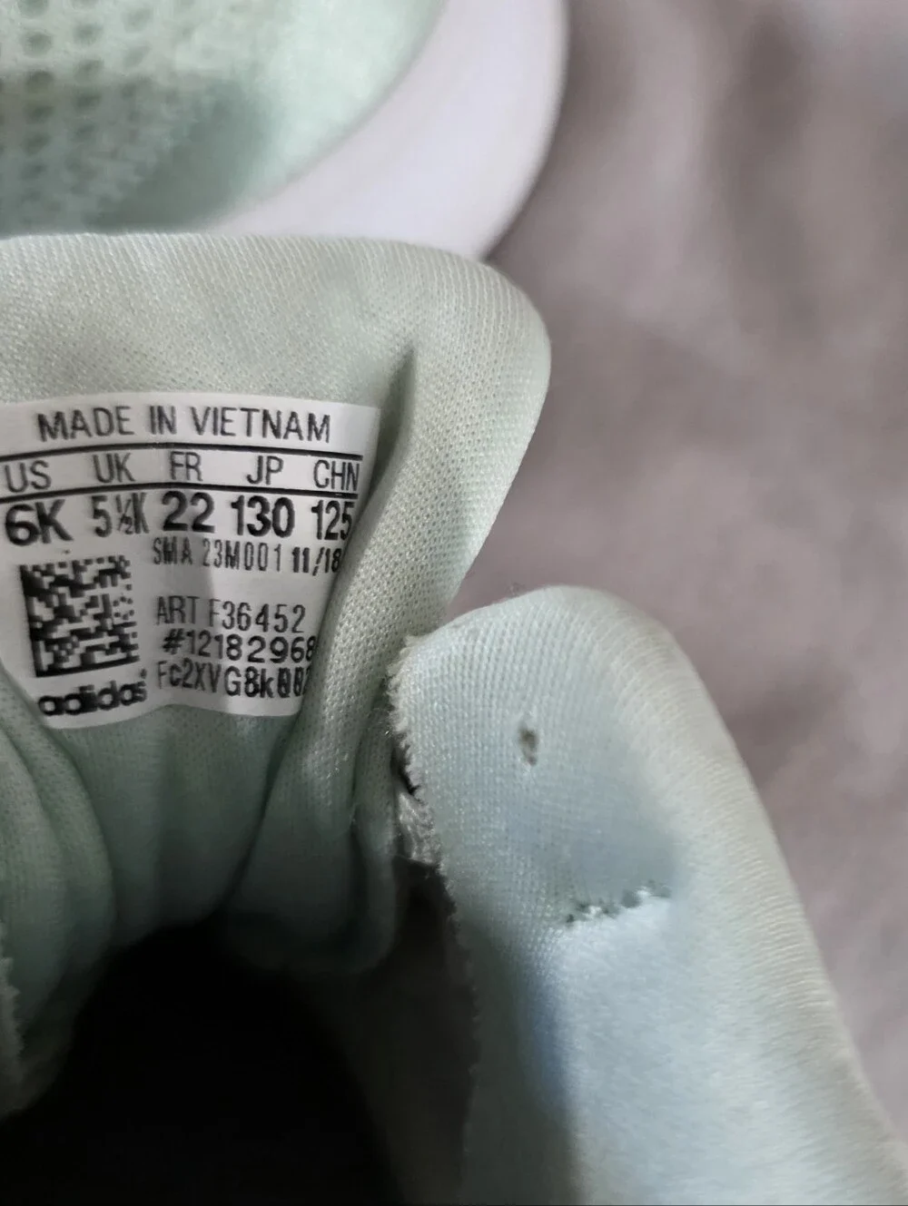 Toddler Girls Adidas Cloudfoam Racer 'Ice Mint' sneakers 6K